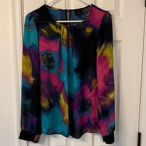 Worthington Vibrant Women's Blouse - Pink, Blue, Yellow